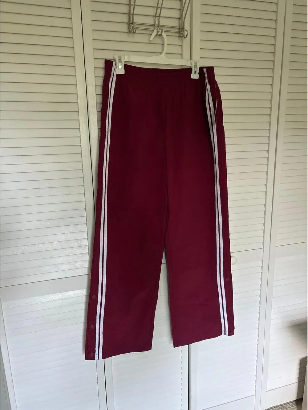 No Boundaries elastic waistband wide leg track pants